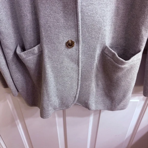 J. Crew Mercantile Light Gray Women's Sweater Blazer XXL - Picture 2 of 13